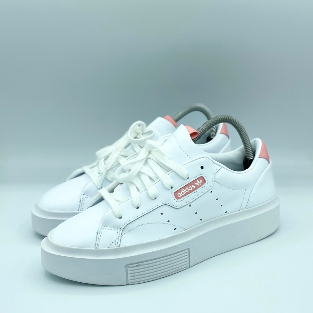 Women Adidas Shoes Sleek Super White Tactile Rose